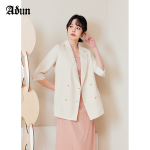 Abun2024年夏季新款纯色西装外套女薄款气质高级感小个子西服上衣