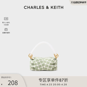 CHARLES&KEITH女包CK2-20781781珍珠手柄链条手提包单肩斜挎包女