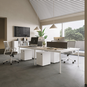 简约现代职员工位桌办公室桌椅组合四4六6人位员工办公桌电脑桌子