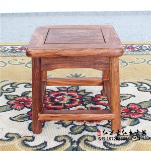 红木小方凳刺猬紫檀实木小凳子换鞋凳中式矮凳儿童凳四方凳