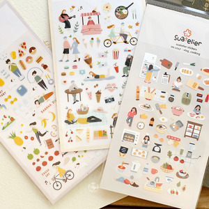 韩国SONIA手帐贴纸  小生活 手账创意DIY拼贴素材装饰 烫金贴画