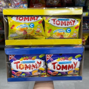 泰国进口TOMMY儿童零食分享装什锦水果味软糖橡皮糖腰豆糖15g