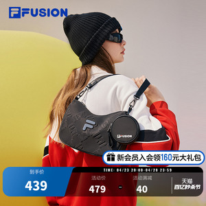 FILA FUSION斐乐潮牌女包小挎包运动腋下包运动包单肩背包登山包