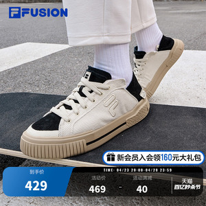 FILA FUSION斐乐潮牌女鞋WALLRIDE帆布鞋灯芯绒一脚蹬鞋子板鞋