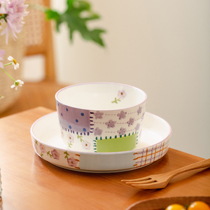 肆月碗小碗家用陶瓷餐具高级感可爱好看小号吃饭碗饭碗面碗水果碗