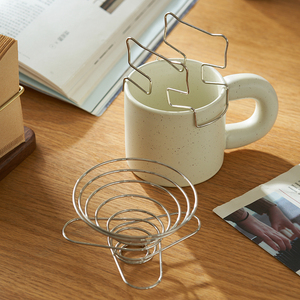 肆月手冲咖啡滤纸支架户外咖啡滤杯可折叠便携通用挂耳滤纸袋支架