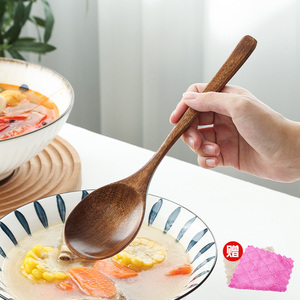 木质干饭勺长柄木勺家用网红吃播日式嗦粉勺拌饭勺拉面勺子木汤勺