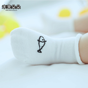 3双婴儿袜子纯棉夏季薄款网眼防滑新生儿1岁0-3男女宝宝6-12个月