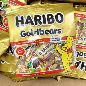 现货HARIBO哈瑞宝金熊多果汁水果橡皮糖德国小熊软糖零食独立包装