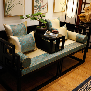 新中式现代沙发靠垫红木沙发坐垫罗汉床垫子五件套实木椅垫带靠背