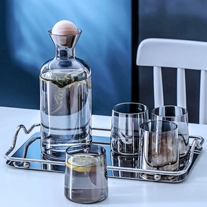 北欧创意耐热玻璃水壶家用水杯套装大容量客厅果汁杯凉水杯冷水壶