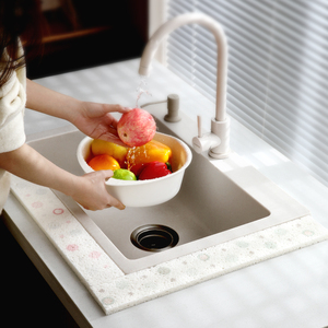 厨房水槽边台面吸水垫海绵垫子洗菜盆水池洗手台防溅水贴神器加厚
