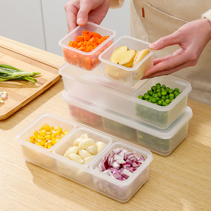 葱姜蒜收纳盒厨房冰箱葱花保鲜盒沥水配料备菜盒食物水果食品专用