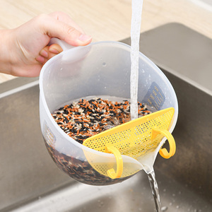 洗米淘米神器洗水果洗菜盆沥水篮厨房米筛打蛋杯碗漏勺量杯过滤器