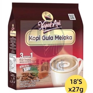 马来西亚直邮KAPAL API 火船牌  椰糖速溶咖啡袋装 18X27g