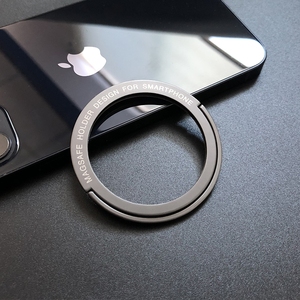 手机指环扣高级新款隐形合金磁吸Magsafe金属手机支架桌面适用平果无线充电器