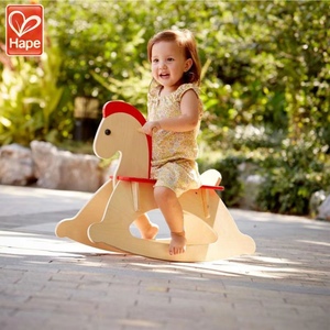 Hape儿童实木摇摇马 婴儿小木马1岁宝宝玩具车骑马一周岁生日礼物