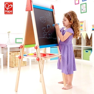 Hape画板儿童磁性画架宝宝写字板可升降擦写支架式小黑板家用教学