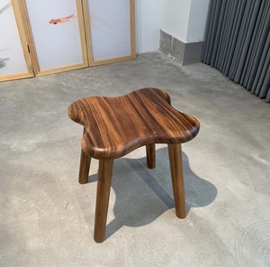 胡桃木随形凳椅家用实木凳子换鞋凳新中式休闲凳方凳茶桌凳子板凳