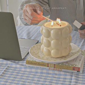 《点绛唇》540g超大陶瓷罐香薰蜡烛无烟小众生日礼物盒大容量香氛