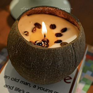 《不一样椰！》香薰蜡烛精油小众卧室大豆蜡基手工椰子壳香氛礼物