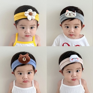 婴儿夏季帽子薄款幼儿宝宝透气护卤门胎帽新生儿空顶帽护额头发带