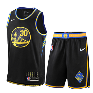 NIKE耐克勇士队30号库里球衣75周年Curry篮球服套装运动背心T恤男