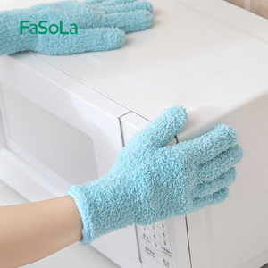FaSoLa家用超细纤维手套加厚强力吸水速干除灰除尘清洁洗车手套