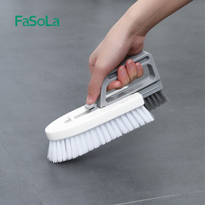 FaSoLa浴室清洁刷卫生间洗地刷地刷子硬毛瓷砖缝隙地板组合两用刷