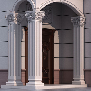 带槽方柱罗马柱子模具四方模板条纹欧式别墅大门现浇方形建筑模型