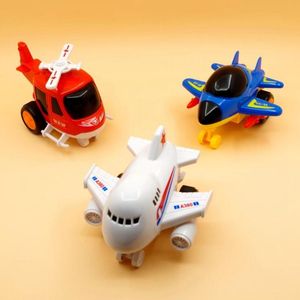 飞机儿童玩具男孩回力车小汽车卡通小飞机航模宝宝挖掘机搅拌小车