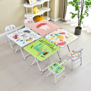 折叠方桌家用小户型餐桌儿童吃饭写字学习书桌宝宝正方形便携矮桌