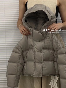 波拉bora韩国童装羽绒服女童2023新款儿童冬装外套男童短款中大童
