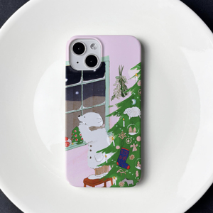 圣诞树小熊iPhone15PRO手机壳可爱颜值苹果14PLUS冬日恋歌13/12PROMAX适用安卓全包S17/16