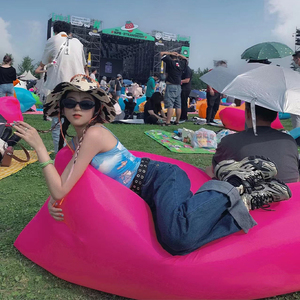 户外音乐节充气沙发双人单人便携空气懒人坐垫野餐露营演唱会神器