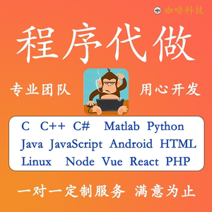 java代码编写matlab程序代编php代做python接单c++代写web开发