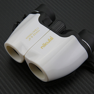 立可达手持小保罗10X22便携全光学高倍高清双筒望远镜黑白色袖珍