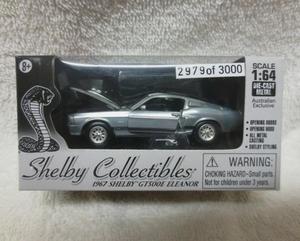 1：64原厂shelby福特野马ford 1967 gt500 e ELEANOR绿光电影车