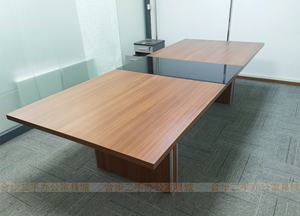 二手会议桌实木长桌简约现代桌子工作台大型接待洽谈会议室桌椅