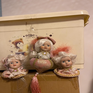 怀旧老玩具，中古玩具收藏，小丑皮耶罗八音盒音乐盒娃娃，陶瓷娃