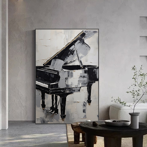 客厅壁画挂画大气抽象艺术音乐钢琴高级感沙发背景墙装饰画