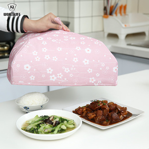 日本可折叠冬季创意保温菜罩餐桌防尘罩饭菜加厚保暖饭菜罩子方形