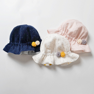 女宝宝帽子春秋季洋气婴儿渔夫帽夏季薄款防晒遮阳新生婴幼儿童帽