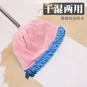 懒人扫把套布吸头发扫地笤帚家用雪尼尔除尘清理地上扫帚吸发神器