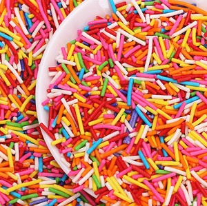 500克彩色糖针糖珠可食用蛋糕装饰甜品台点缀生日快乐字母彩糖片