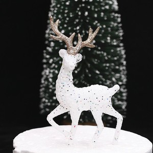 网红圣诞小鹿麋鹿圣诞节水晶鹿生日叶子雪花毛毡圣诞老人圣诞树