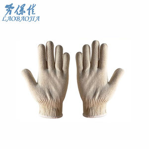 劳保佳600g线手套结实耐磨搬运物流工地劳动防护灯罩棉手套白色白