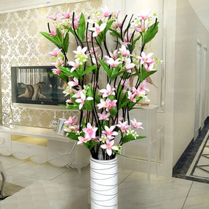 欧式仿真花瓶家居大号花器摆件客厅落地干花假花花束装饰套装摆件