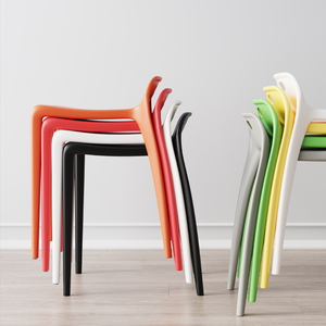 塑料高凳子家用加厚简约现代餐桌板凳可叠放等位胶椅子商用小餐椅