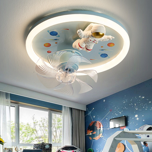 2023年新款智能一体吊顶吸顶儿童房间卧室风扇灯吊扇灯现代简约